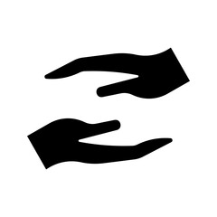 Obraz premium Hand icon on white background