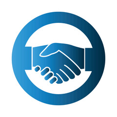 Obraz premium Handshake icon design template
