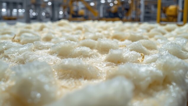 Detailed texture of fiberglass insulation