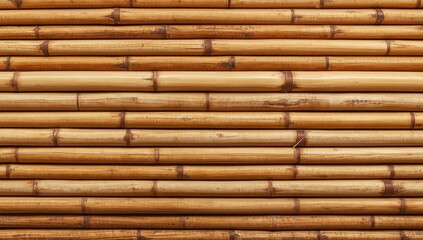 Dried bamboo pole wall texture for tropical decor and sustainable building