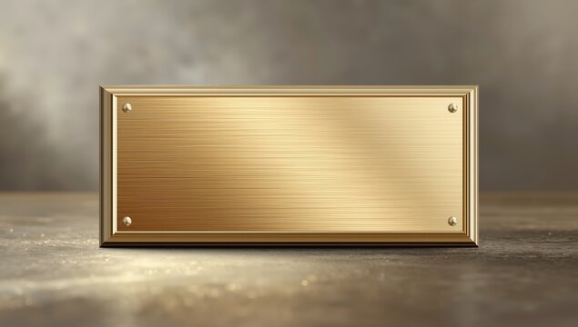 Format 4a plus golden plaque. Metal backdrop. Gold plaque. Bronze plaque