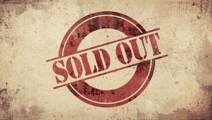 Grunge texture of sold out stamps. Colored grunge stamp indicating sold out