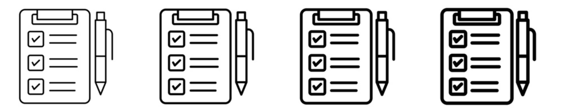Task List Icon Set Different Style Collection