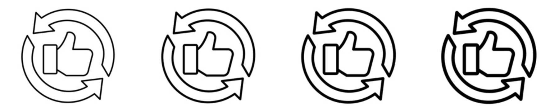 Feedback Loop Icon Set Different Style Collection