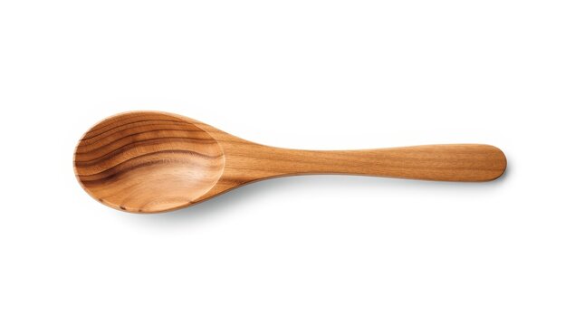 Isolated wooden spoon on white, png