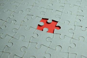 Obraz premium Puzzle with missing piece