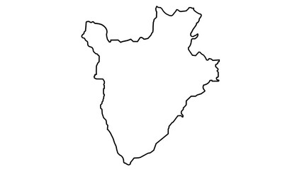 Obraz premium Burundi Map Illustration Icon