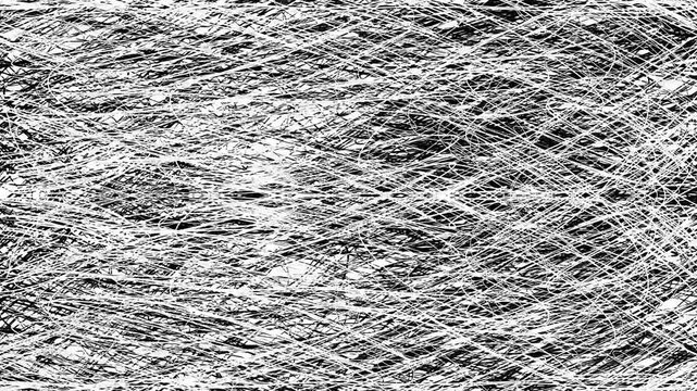 ぐしゃぐしゃ、書き殴られたパターン 04 Scrawled lines(Suffer from mental conflicts)line art animation