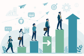 Career Growth With Stylized Prof High-Quality Stock Image Suitable for Design