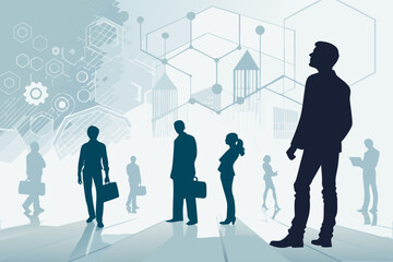 Beautiful Job With Silhouettes High-Quality Stock Image