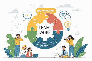 Crisp Teamwork With Dynam High-Quality Stock Image