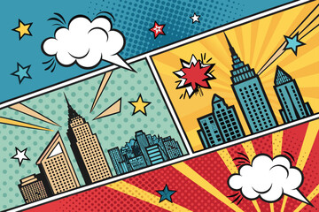 Retro Comic With Vibrant Halfton Premium Digital Asset Great for Commercial Projects