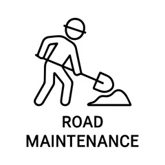 Naklejka premium Road maintenance signage icon with transparent background construction warning symbol 