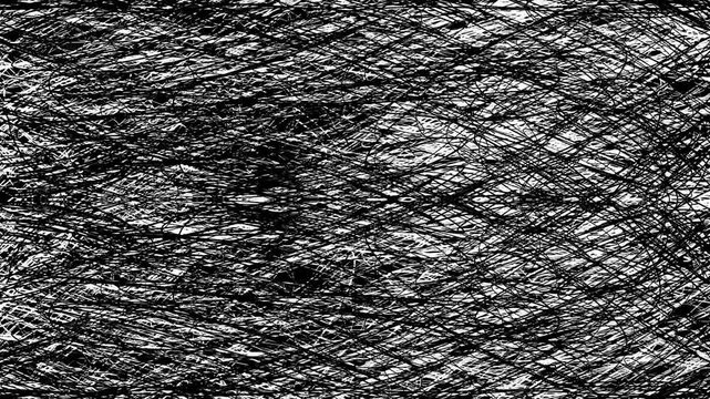 ぐしゃぐしゃ、書き殴られたパターン 05 Scrawled lines(Suffer from mental conflicts)line art animation