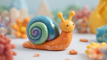 isolated clay snail