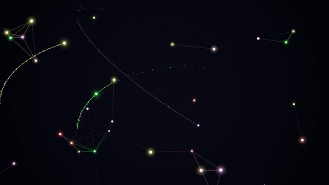 Constellation Patterns in the Night Sky.