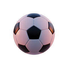 Fototapeta premium Realistic 3D Soccer Ball Isolated on Black Background