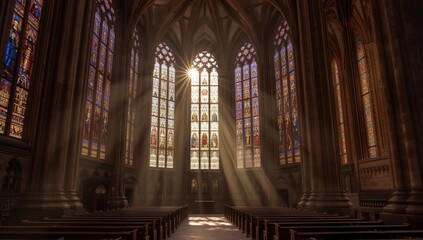 vibrant glass mosaics in church