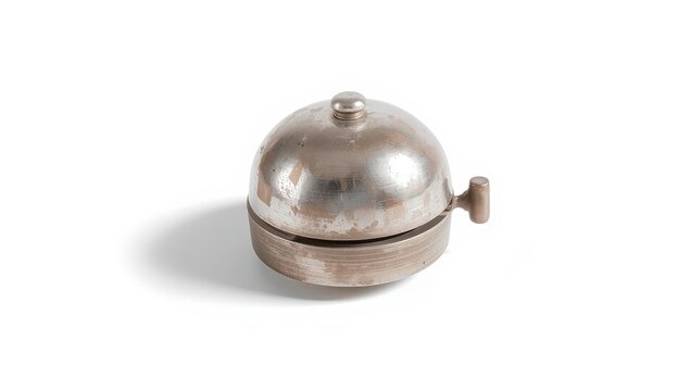 vintage bike bell on white background