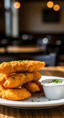 Crispy Fried Chicken Tenders with Dipping Sauce