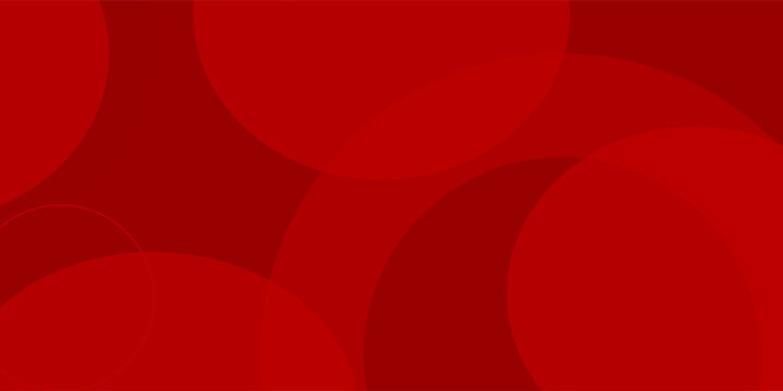 Abstract red background with circles. Dynamic shapes composition. Vector illustration