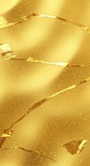Shattered Gold Foil Texture with Cracks Background