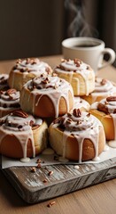 Fototapeta premium Cinnamon Rolls Coffee Morning