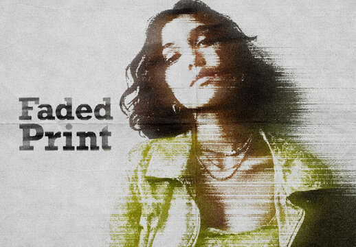 Faded Print Effect Mockup
