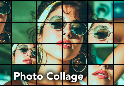 Fragment Photo Collage Grid Effect