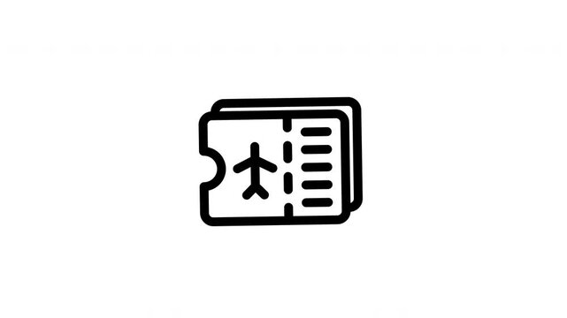 airplane ticket animated icon
