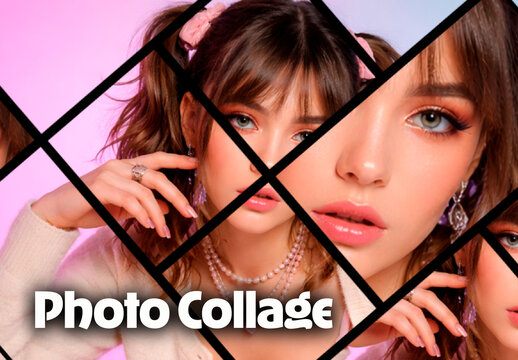Modern Grid Photo Collage Effect