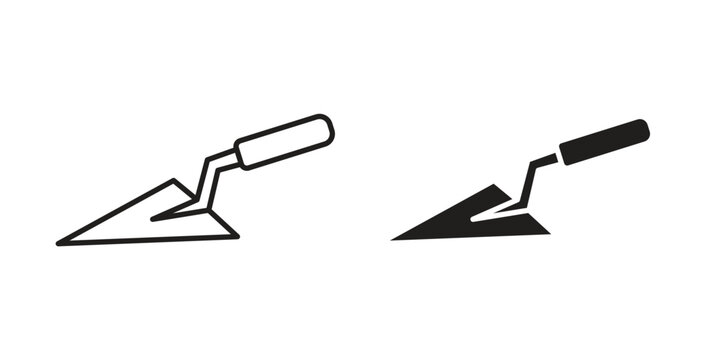 Trowel icon Thin Collection. Editable Stroke. Suitable for Websites
