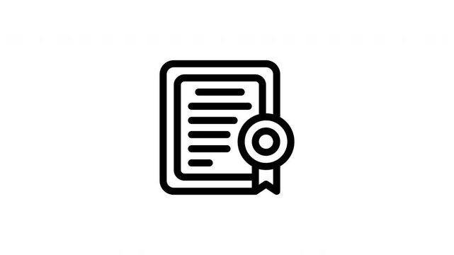 certificate animated icon