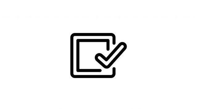 check in square animated icon