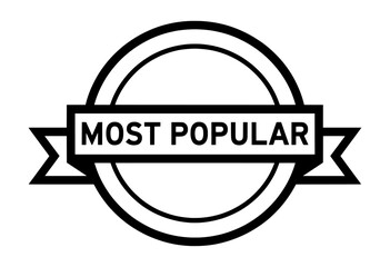 Fototapeta premium Most popular badge icon vector isolated on Transparent Background