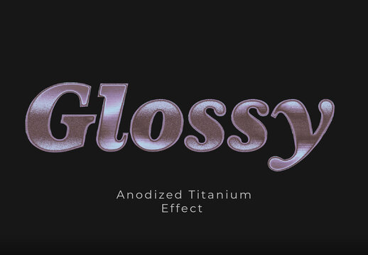 Rose Steel Anodized Titanium Text Effect