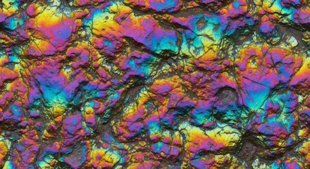 Peacock Ore Iridescent Chalcopyrite Metallic Rainbow Texture