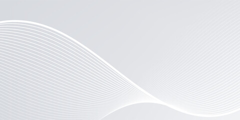 White and Grey Abstract 3D Geometric Background with Futuristic Light Waves. Suit for banner, web, brochure, pamflet and presentation