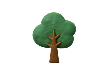 粘土の3Dアートの木