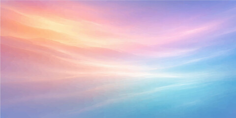 Obraz premium A beautiful abstract landscape features colorful clouds reflecting over a blue sea at sunset, capturing the sunlight across the horizon between dawn and dusk