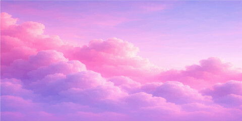 A beautiful summer cloudscape features dramatic white clouds drifting across a bright blue sky as natural light illuminates the vast heaven during a clear day © alien