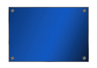 Obraz premium Plaque de verre rectangulaire bleue