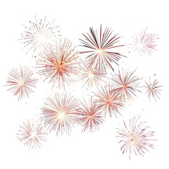 A festive display of colorful fireworks bursting in the night sky