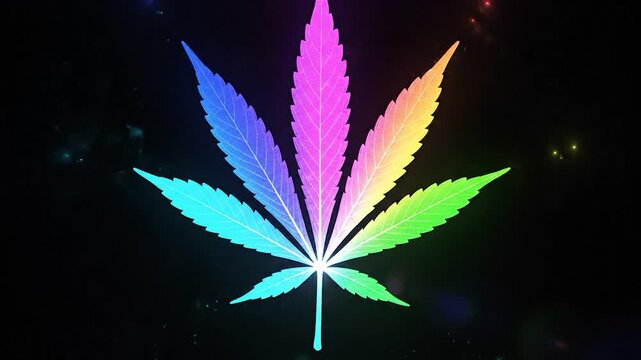 Vibrant neon light beams radial burst on dark background abstract glowing colorful pattern