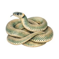 Fototapeta premium PNG Coiled snake illustration art