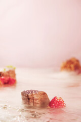 Premium quality background image, Ideal for use in Product Display, Clean aesthetic empty space for brand showcase and advertising, Authentic lighting