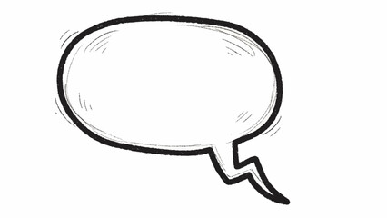 Fototapeta premium Simple Black and White Speech Bubble.