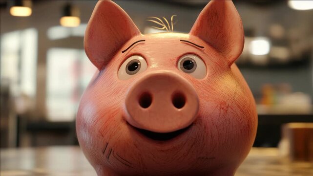 Happy angry character wearing red snout with black eyes. Lemon is not really happy.