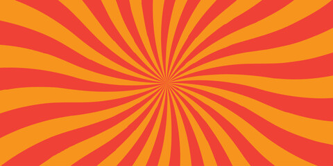 Obraz premium Abstract geometric orange and red shine retro sunbeam ray sum light sunburst sunlight texture design wallpaper.