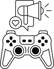 A video game controller with a heart and a microphone on it © toonsteb